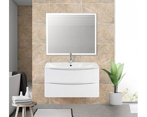 Приобрести Тумба под раковину BelBagno ACQUA-800-2C-SO-BL подвесная Bianco Lucido в магазине сантехники Santeh-Crystal.ru