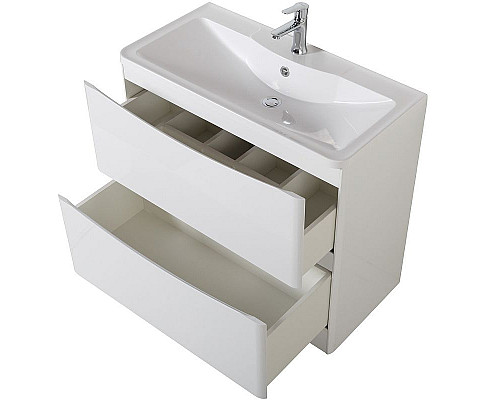 Купить Тумба под раковину BelBagno 80 ACQUA-800-2C-PIA-BL Bianco Lucido в магазине сантехники Santeh-Crystal.ru