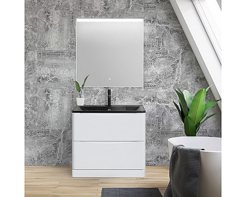 Купить Тумба под раковину BelBagno 80 ACQUA-800-2C-PIA-BL Bianco Lucido в магазине сантехники Santeh-Crystal.ru