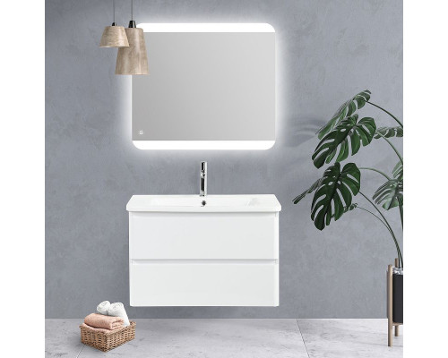 Приобрести Тумба под раковину BelBagno 80 ALBANO-CER-800-2C-SO-BL подвесная Bianco Lucido в магазине сантехники Santeh-Crystal.ru