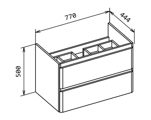 Заказать Тумба под раковину BelBagno 80 ALBANO-CER-800-2C-SO-RNG подвесная Robere Nature Grigio в магазине сантехники Santeh-Crystal.ru