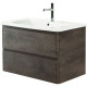 Заказать Тумба под раковину BelBagno 80 ALBANO-CER-800-2C-SO-RNG подвесная Robere Nature Grigio в магазине сантехники Santeh-Crystal.ru