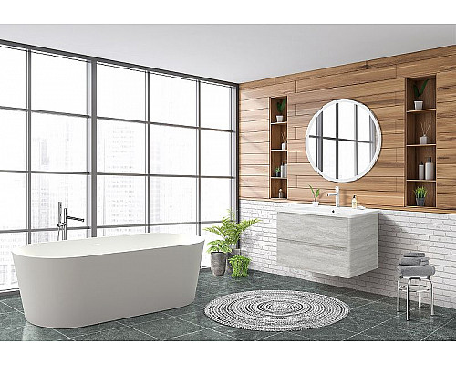 Заказать Тумба под раковину BelBagno 80 ALBANO-CER-800-2C-SO-RVB подвесная Rovere Vintage Bianco в магазине сантехники Santeh-Crystal.ru