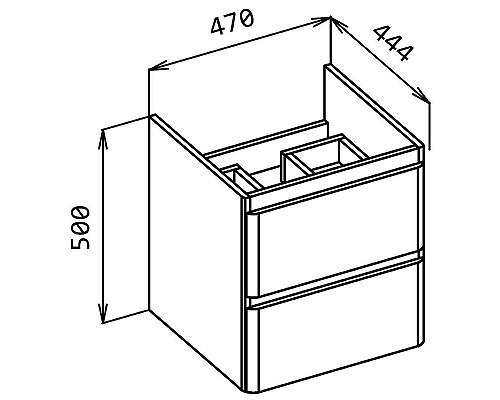 Заказать Тумба под раковину BelBagno 50 ALBANO-CER-500-2C-SO-PS подвесная Pino Scania в магазине сантехники Santeh-Crystal.ru