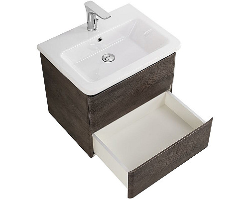 Купить Тумба под раковину BelBagno 60 ALBANO-CER-600-2C-SO-RNG подвесная Robere Nature Grigio в магазине сантехники Santeh-Crystal.ru