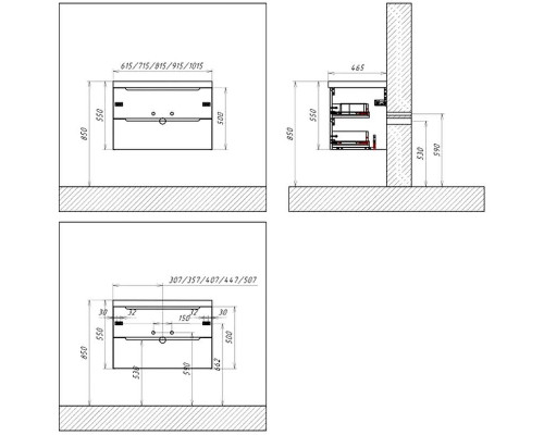 Приобрести Тумба под раковину BelBagno Etna 100 ETNA-1000-2C-SO-WO-P подвесная Rovere Bianco в магазине сантехники Santeh-Crystal.ru