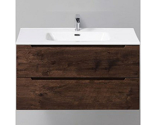 Купить Тумба под раковину BelBagno Etna 100 ETNA-1000-2C-SO-RW-P подвесная Rovere Moro в магазине сантехники Santeh-Crystal.ru