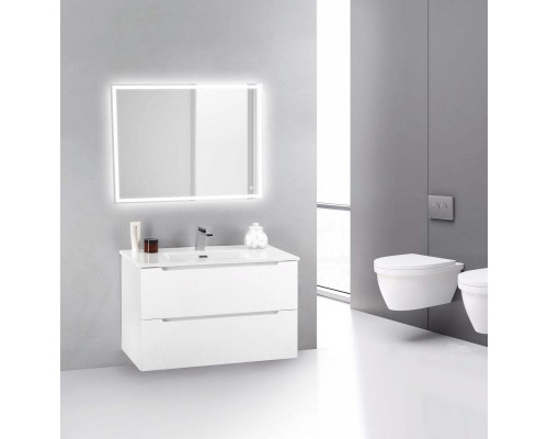 Купить Тумба под раковину BelBagno ETNA 39-700/390-2C-SO-BL-P подвесная Bianco Lucido в магазине сантехники Santeh-Crystal.ru