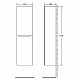 Купить Шкаф пенал BelBagno Fly-Marino 40 L FLY-MARINO-1500-2A-SC-RW-P-L подвесной Rovere Moro в магазине сантехники Santeh-Crystal.ru