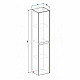 Купить Шкаф пенал BelBagno Kraft 33 R KRAFT-1600-2A-SC-RNN-R подвесной Rovere Nebrasca Nature в магазине сантехники Santeh-Crystal.ru