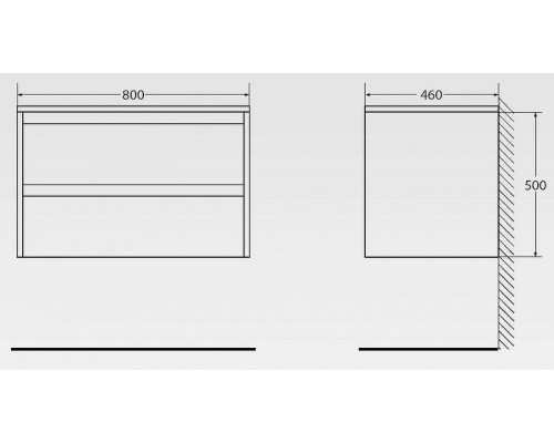 Заказать Тумба под раковину BelBagno Kraft 80 KRAFT-800-2C-SO-RNN подвесная Rovere Nebrasca Nature в магазине сантехники Santeh-Crystal.ru