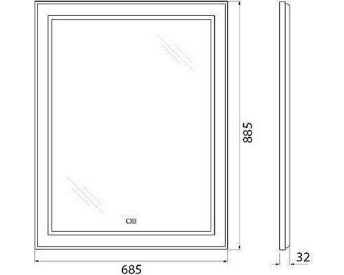 Santeh-Crystal.ru: Зеркало BelBagno Kraft 68.5 SPC-KRAFT-685-885-TCH-WARM с подсветкой с подогревом Сатин с сенсорным выключателем Приобрести Зеркало BelBagno Kraft 68.5 SPC-KRAFT-685-885-TCH-WARM с подсветкой с подогревом Сатин с сенсорным выключателем в магазине сантехники Santeh-Crystal.ru