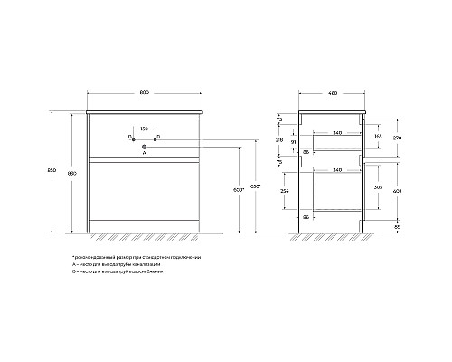 Тумба под раковину BelBagno Kraft 80 KRAFT-800-2C-PIA-BO Bianco Opaco