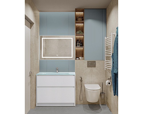 Тумба под раковину BelBagno Kraft 100 KRAFT-1000-2C-PIA-BO Bianco Opaco