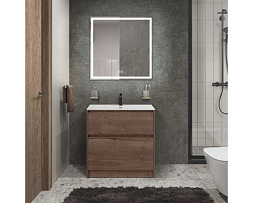 Тумба под раковину BelBagno Kraft 39 80 KRAFT39-800/390-2C-PIA-RT Rovere Tabacco