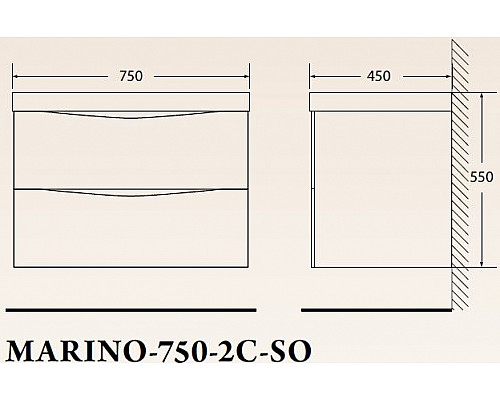 Santeh-Crystal.ru: Тумба под раковину BelBagno Marino 75 MARINO-750-2C-SO-BL-P подвесная Bianco Lucido Приобрести Тумба под раковину BelBagno Marino 75 MARINO-750-2C-SO-BL-P подвесная Bianco Lucido в магазине сантехники Santeh-Crystal.ru