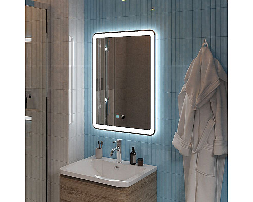 Приобрести Зеркало BelBagno Marino 60 SPC-MAR-600-800-LED-TCH-SND с подсветкой с голосовым управлением и подогревом в магазине сантехники Santeh-Crystal.ru