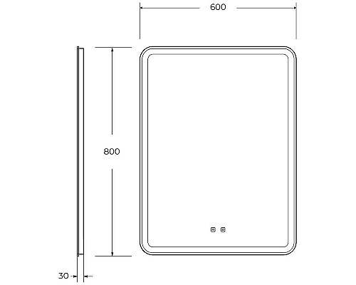 Приобрести Зеркало BelBagno Marino 60 SPC-MAR-600-800-LED-TCH-SND с подсветкой с голосовым управлением и подогревом в магазине сантехники Santeh-Crystal.ru