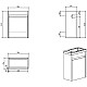 Приобрести Тумба под раковину BelBagno Pietra Mini 40 PIETRA MINI-400-1A-SO-BL-L подвесная Bianco Lucido в магазине сантехники Santeh-Crystal.ru