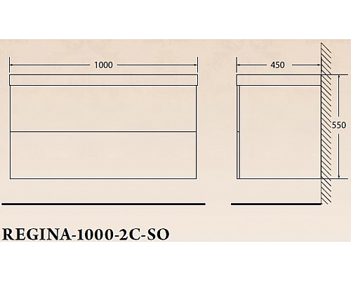 Купить Тумба под раковину BelBagno Regina 100 REGINA-1000-2C-SO-MR-BLUM подвесная Marmo Rosa в магазине сантехники Santeh-Crystal.ru