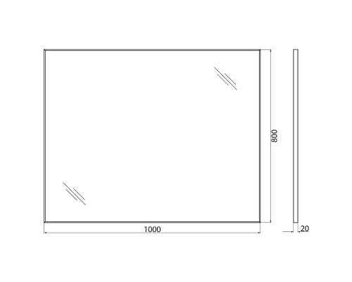 Купить Зеркало BelBagno SPC-AL-1000-800 Хром в магазине сантехники Santeh-Crystal.ru