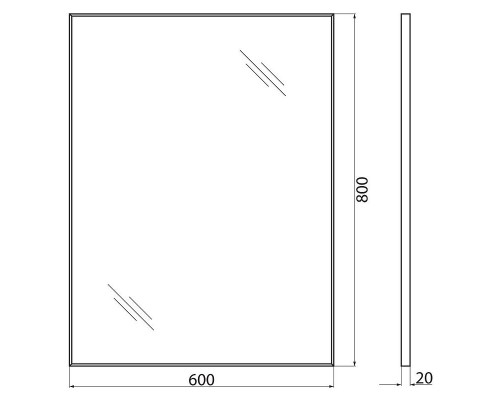 Купить Зеркало BelBagno SPC-AL-600-800 Хром в магазине сантехники Santeh-Crystal.ru