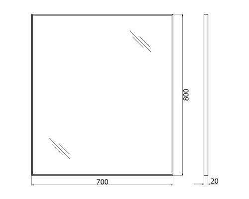 Купить Зеркало BelBagno SPC-AL-700-800 Хром в магазине сантехники Santeh-Crystal.ru