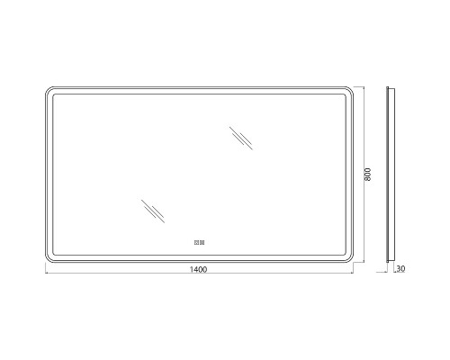 Зеркало BelBagno 140 SPC-MAR-1400-800-LED-TCH-WARM с подсветкой с подогревом с сенсорным выключателем