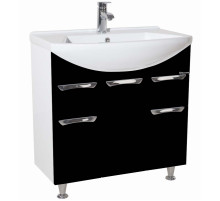 Тумба под раковину Bellezza Альфа 75 4638812110042 Белая Черная