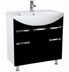 Тумба под раковину Bellezza Альфа 75 4638812110042 Белая Черная