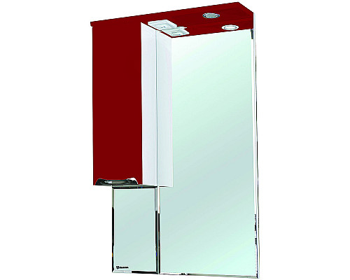 Приобрести Зеркало со шкафом Bellezza Альфа 65 L 4618810002037 с подсветкой Белое Красное в магазине сантехники Santeh-Crystal.ru