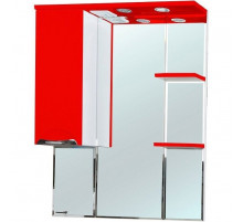 Зеркало со шкафом Bellezza Альфа 75 L 4618812002035 с подсветкой Белое Красное