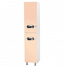 Шкаф пенал Bellezza Альфа 35 4628804120074 с бельевой корзиной Бежевый Белый