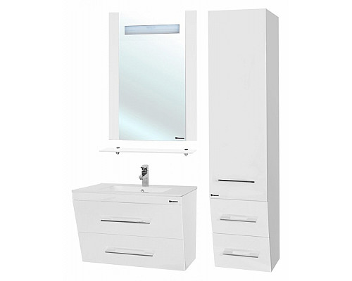 Заказать Тумба под раковину Bellezza Берта 90 4635215510011 подвесная Белая в магазине сантехники Santeh-Crystal.ru