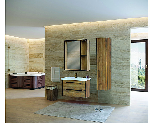 Приобрести Тумба под раковину Bellezza Бруно 70 4632211270499 подвесная Табакко в магазине сантехники Santeh-Crystal.ru