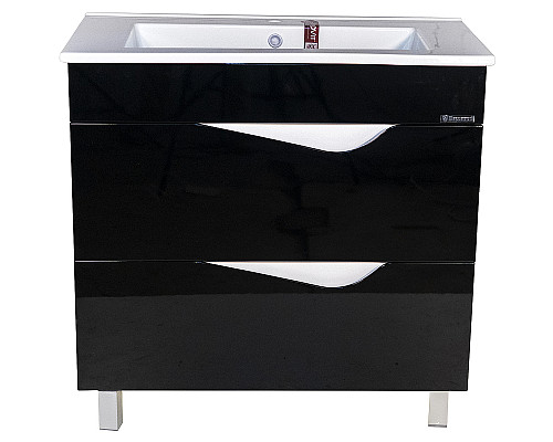 Купить Тумба под раковину Bellezza Эйфория 85 4639114660044 Черная в магазине сантехники Santeh-Crystal.ru