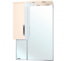 Зеркало со шкафом Bellezza Лагуна 65 4612110002070 с подсветкой L Бежевое Белое