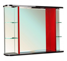 Зеркало Bellezza Рио 90 4613615060213 с подсветкой Черное Красное