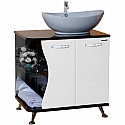 Тумба под раковину Bellezza Рио 70 R 4633611241263 Черная Белая Тумба под раковину Bellezza Рио 70 R 4633611241263 Черная Белая