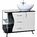 Тумба под раковину Bellezza Рио 90 R 4633615141262 Черная Белая Тумба под раковину Bellezza Рио 90 R 4633615141262 Черная Белая