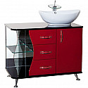 Тумба под раковину Bellezza Рио 90 R 4633615141217 Черная Красная Тумба под раковину Bellezza Рио 90 R 4633615141217 Черная Красная