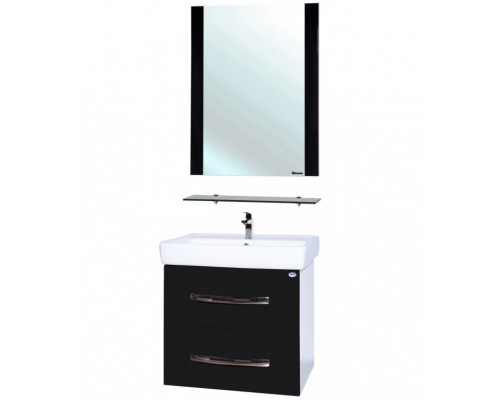 Заказать Тумба под раковину Bellezza Рокко 70 4635311670046 подвесная Черная Белая в магазине сантехники Santeh-Crystal.ru