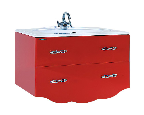 Купить Тумба под раковину Bellezza Версаль 100 4631117270039 подвесная Красная в магазине сантехники Santeh-Crystal.ru