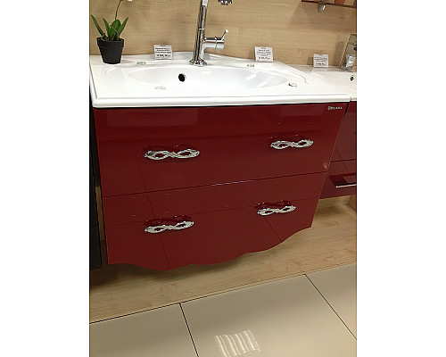 Купить Тумба под раковину Bellezza Версаль 100 4631117270039 подвесная Красная в магазине сантехники Santeh-Crystal.ru