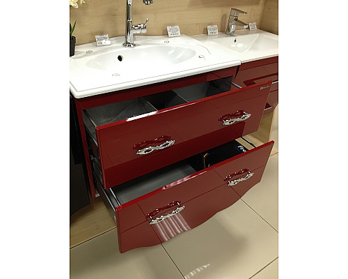 Купить Тумба под раковину Bellezza Версаль 100 4631117270039 подвесная Красная в магазине сантехники Santeh-Crystal.ru