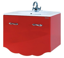 Тумба под раковину Bellezza Версаль 80 4631113130030 подвесная Красная