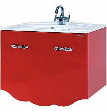 Тумба под раковину Bellezza Версаль 80 4631113130030 подвесная Красная