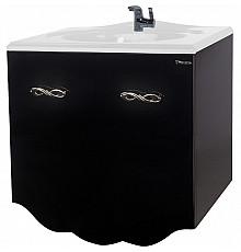 Тумба под раковину Bellezza Версаль 80 4631113130047 подвесная Черная