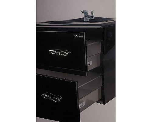 Приобрести Тумба под раковину Bellezza Версаль 90 4631115270048 подвесная Черная в магазине сантехники Santeh-Crystal.ru