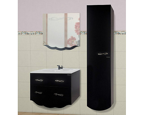 Приобрести Тумба под раковину Bellezza Версаль 90 4631115270048 подвесная Черная в магазине сантехники Santeh-Crystal.ru